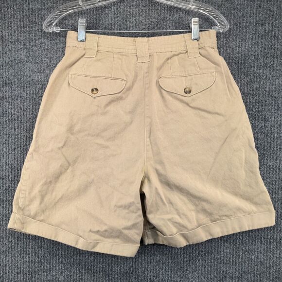 NOBO No Boundaries Womens Pleated Chino Shorts Tan Size 9/10 Pockets Cotton - Picture 3 of 11